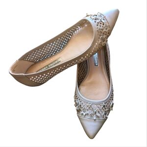 Audrey Brooke Lilith Taupe Flat Sz.7.5